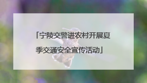 宁陵交警进农村开展夏季交通安全宣传活动