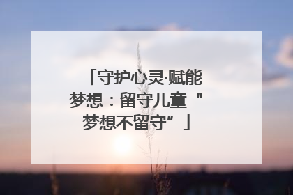 守护心灵·赋能梦想：留守儿童“梦想不留守”