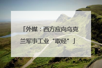 外媒：西方应向乌克兰军事工业“取经”