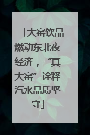 大窑饮品燃动东北夜经济，“真大窑”诠释汽水品质坚守