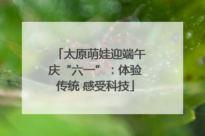 太原萌娃迎端午庆“六一”：体验传统 感受科技