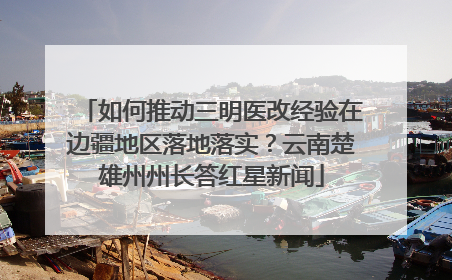 如何推动三明医改经验在边疆地区落地落实？云南楚雄州州长答红星新闻