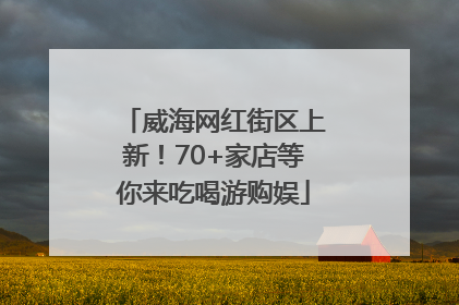 威海网红街区上新！70+家店等你来吃喝游购娱