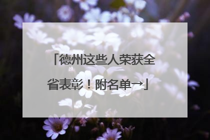 德州这些人荣获全省表彰！附名单→