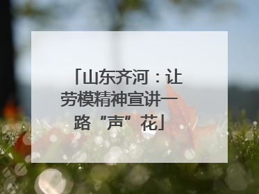 山东齐河：让劳模精神宣讲一路“声”花