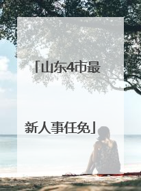 山东4市最新人事任免