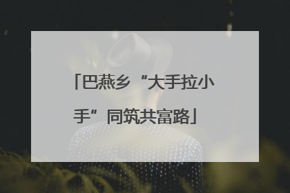 巴燕乡“大手拉小手”同筑共富路
