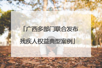 广西多部门联合发布残疾人权益典型案例