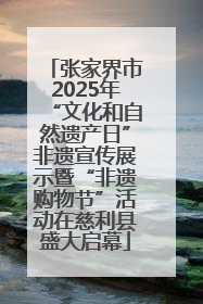 张家界市2025年“文化和自然遗产日”非遗宣传展示暨“非遗购物节”活动在慈利县盛大启幕