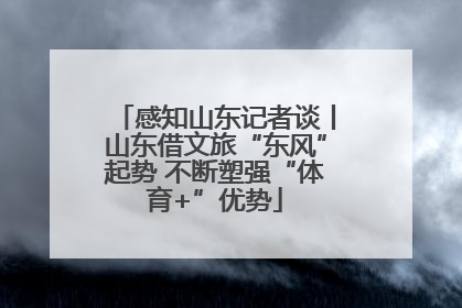 感知山东记者谈丨山东借文旅“东风”起势 不断塑强“体育+”优势