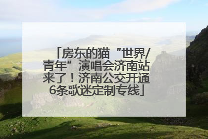 房东的猫“世界/青年”演唱会济南站来了！济南公交开通6条歌迷定制专线