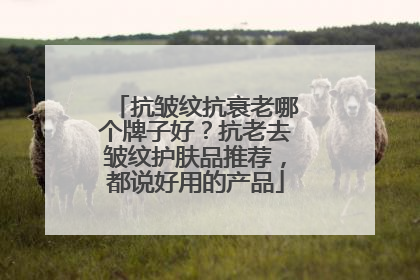 抗皱纹抗衰老哪个牌子好？抗老去皱纹护肤品推荐，都说好用的产品