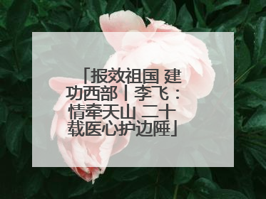 报效祖国 建功西部丨李飞：情牵天山 二十载医心护边陲