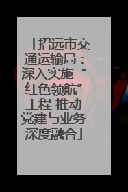 招远市交通运输局：深入实施“红色领航”工程 推动党建与业务深度融合