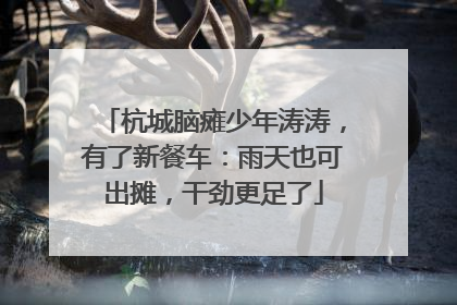 杭城脑瘫少年涛涛，有了新餐车：雨天也可出摊，干劲更足了