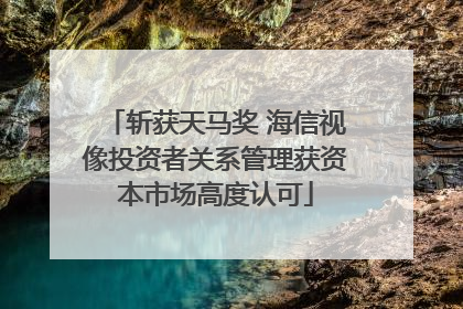 斩获天马奖 海信视像投资者关系管理获资本市场高度认可