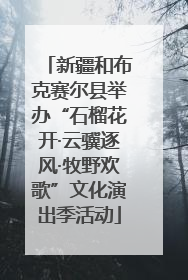 新疆和布克赛尔县举办“石榴花开·云骥逐风·牧野欢歌”文化演出季活动