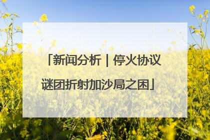 新闻分析｜停火协议谜团折射加沙局之困