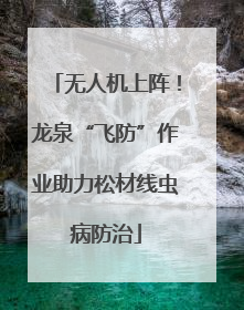 无人机上阵！龙泉“飞防”作业助力松材线虫病防治