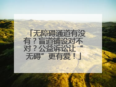 无障碍通道有没有？盲道铺设对不对？公益诉讼让“无碍”更有爱！