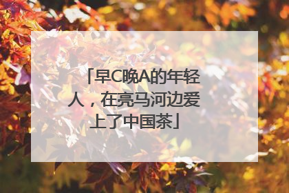早C晚A的年轻人，在亮马河边爱上了中国茶