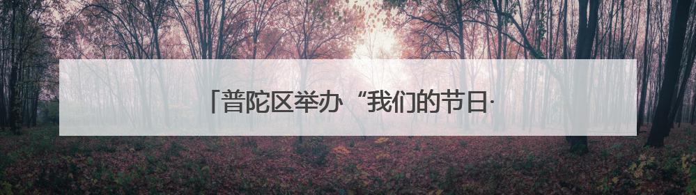 普陀区举办“我们的节日·端午”主题文明实践活动