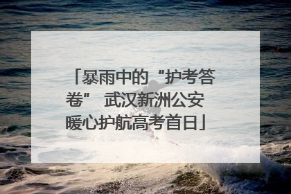 暴雨中的“护考答卷” 武汉新洲公安暖心护航高考首日