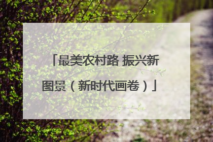最美农村路 振兴新图景（新时代画卷）