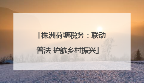 株洲荷塘税务：联动普法 护航乡村振兴