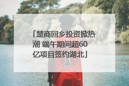 楚商回乡投资掀热潮 端午期间超60亿项目签约湖北