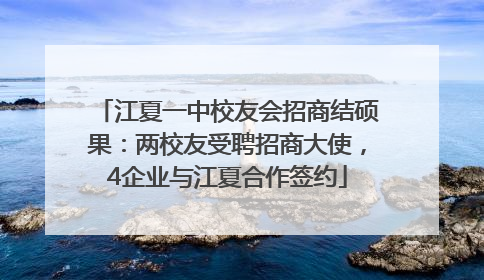 江夏一中校友会招商结硕果：两校友受聘招商大使，4企业与江夏合作签约