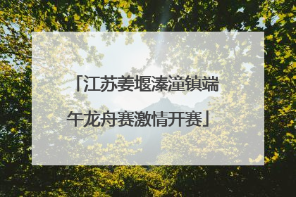 江苏姜堰溱潼镇端午龙舟赛激情开赛