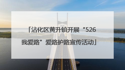沾化区黄升镇开展“526我爱路”爱路护路宣传活动