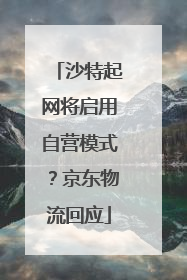 沙特起网将启用自营模式？京东物流回应