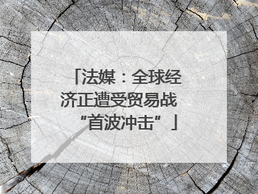 法媒：全球经济正遭受贸易战“首波冲击”