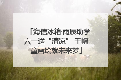 海信冰箱·雨辰助学六一送“清凉” 千幅童画绘就未来梦