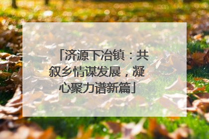 济源下冶镇：共叙乡情谋发展，凝心聚力谱新篇
