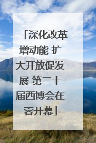 深化改革增动能 扩大开放促发展 第二十届西博会在蓉开幕