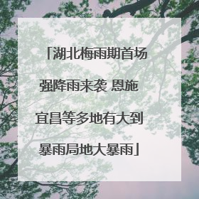 湖北梅雨期首场强降雨来袭 恩施宜昌等多地有大到暴雨局地大暴雨