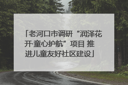 老河口市调研“润泽花开·童心护航”项目 推进儿童友好社区建设