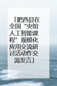 肥西县在全国“央馆人工智能课程”规模化应用交流研讨活动作交流发言
