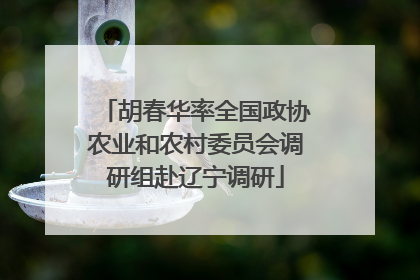 胡春华率全国政协农业和农村委员会调研组赴辽宁调研