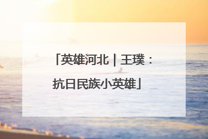 英雄河北｜王璞：抗日民族小英雄