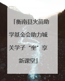 衡南县火苗助学基金会助力城关学子“坐”享新课堂
