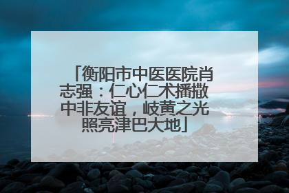 衡阳市中医医院肖志强：仁心仁术播撒中非友谊，岐黄之光照亮津巴大地