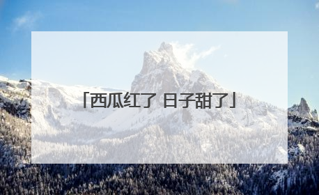 西瓜红了 日子甜了