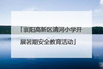 襄阳高新区清河小学开展暑期安全教育活动