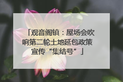 观音阁镇：屋场会吹响第二轮土地延包政策宣传“集结号”