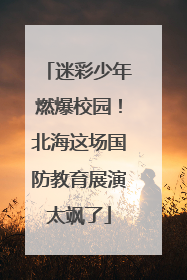 迷彩少年燃爆校园！北海这场国防教育展演太飒了