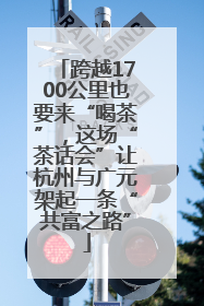 跨越1700公里也要来“喝茶”，这场“茶话会”让杭州与广元架起一条“共富之路”